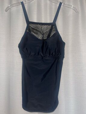 Black Tankini Lace-Insert Too